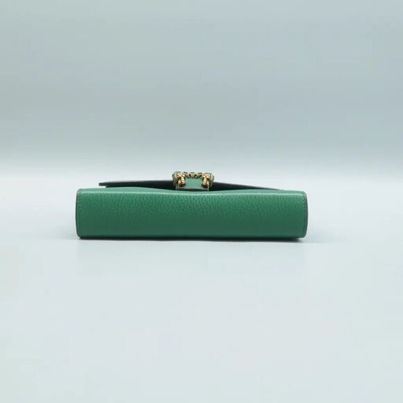 Authentic GUCCI Dionysus Chain Wallet Green Leather Shoulder Bag 1020-062824 - Picture 4 of 12
